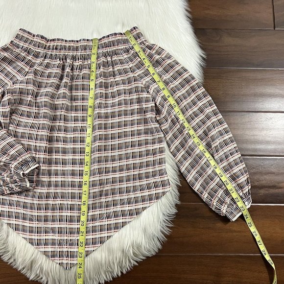 Derek Lam 10 Crosby Size 2 Off The Shoulder V Hemline Top Silk Blend - Picture 5 of 9